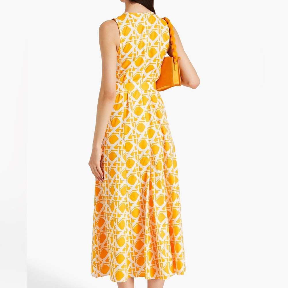 Diane Von Furstenberg Yellow and White Sleeveless Dress - Picture 2 of 9